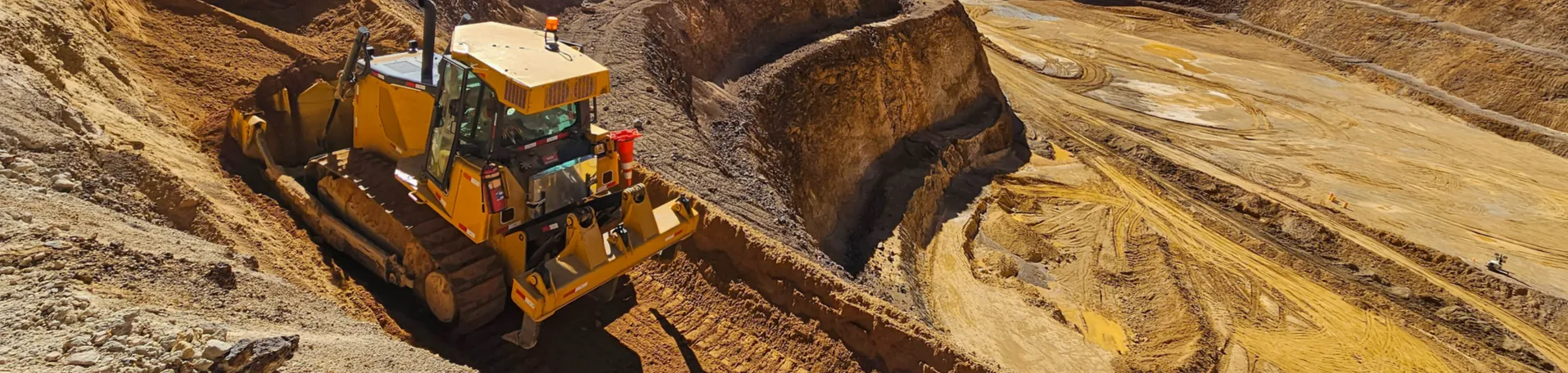 Máquina minera en una mina